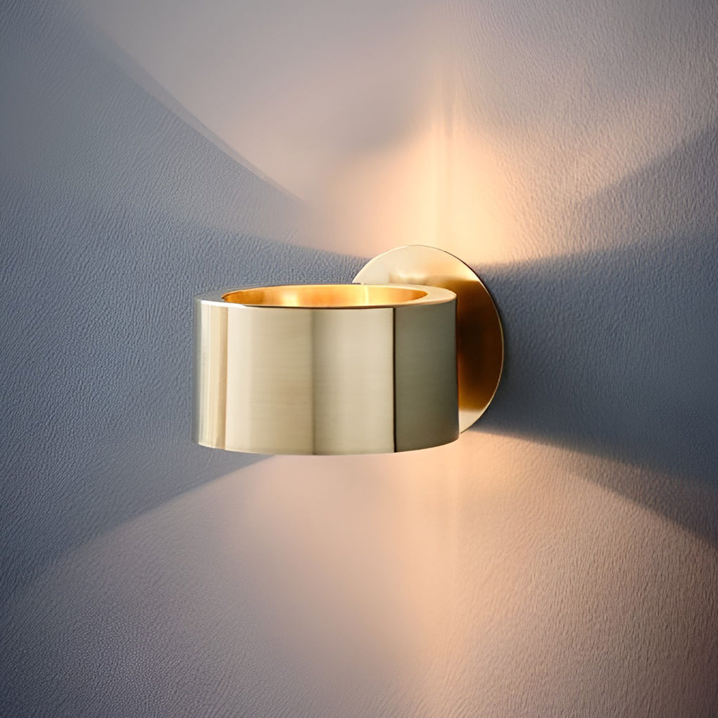 Circular Up and Down Lights Gold Nordic Wall Light, Bedroom Wall Sconce, detail 6