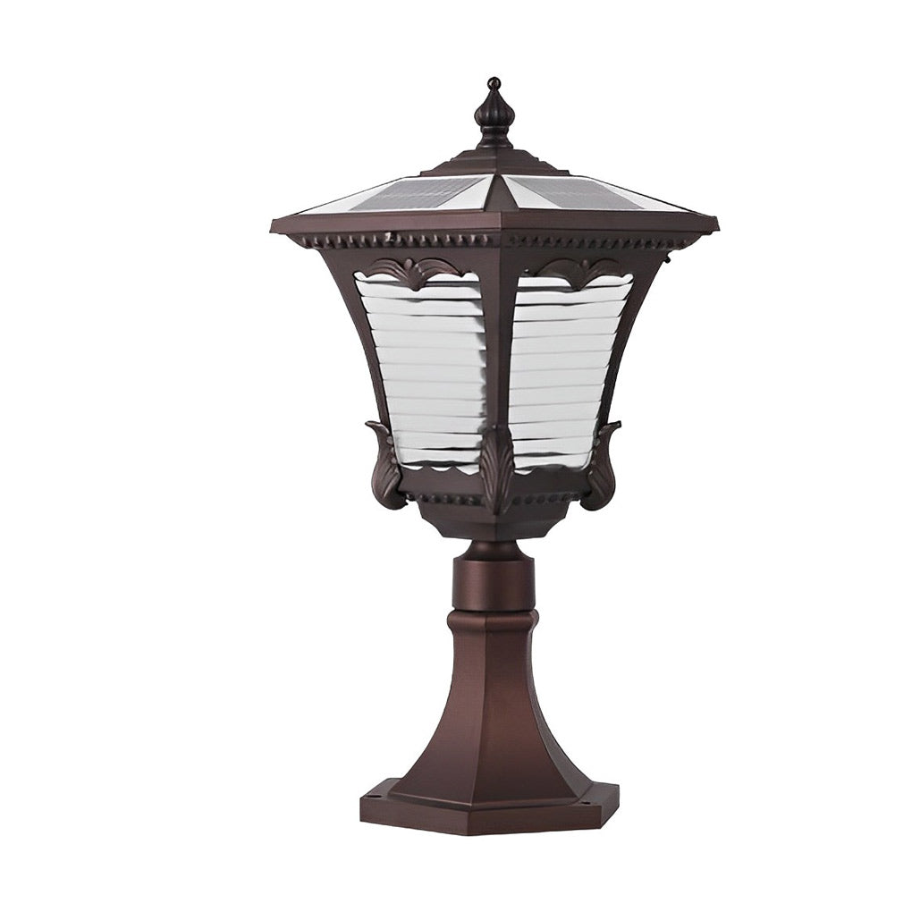 Glass Vintage Intelligent Light Control LED Waterproof Retro Solar Lawn Lamp, Outdoor Wall Light, detail 9