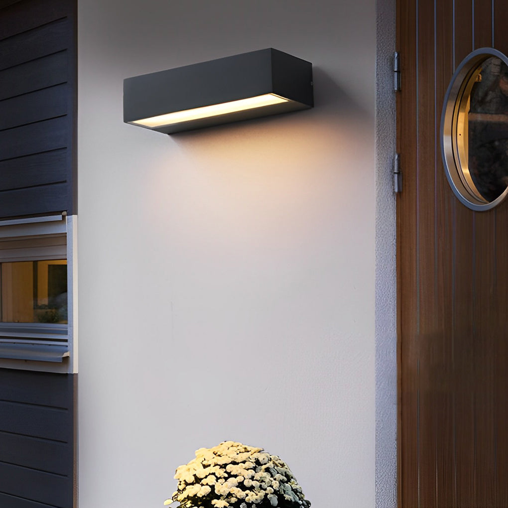 Clean-Lined Strip Waterproof LED Black Contemporary Exterior Wall Washer Light, Outdoor Wall Light, detail 2