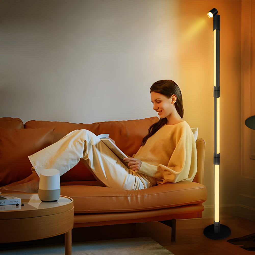RGB Rotating Floor Light with Spotlight, Remote Control, Floor Lamp, detail 3