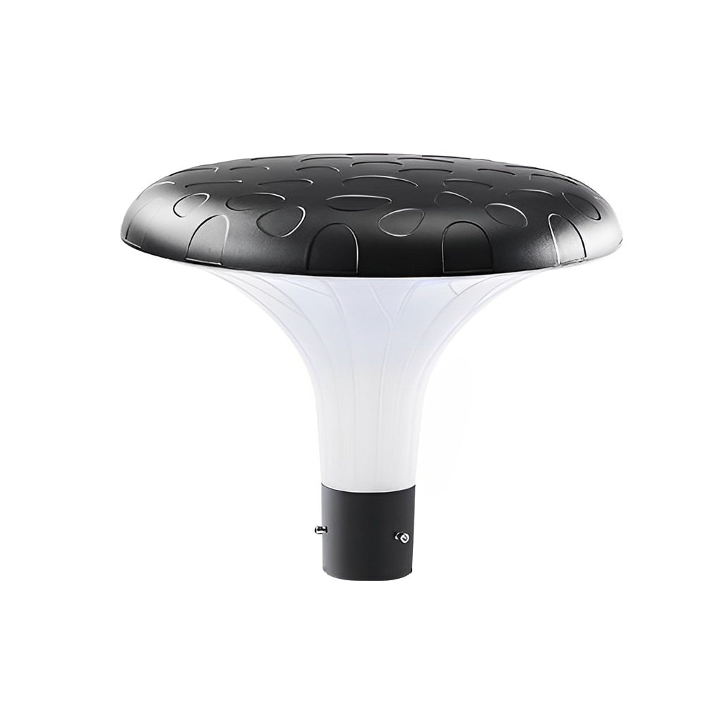 Circular Mushroom Waterproof Intelligent Black Contemporary Solar Lamp Post Light, Outdoor Wall Light, detail 7