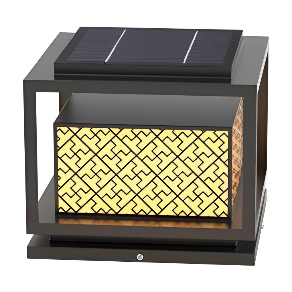 Square Waterproof Contemporary Solar Exterior Fence Post Lights Pillar Light, Outdoor Wall Light, detail 7