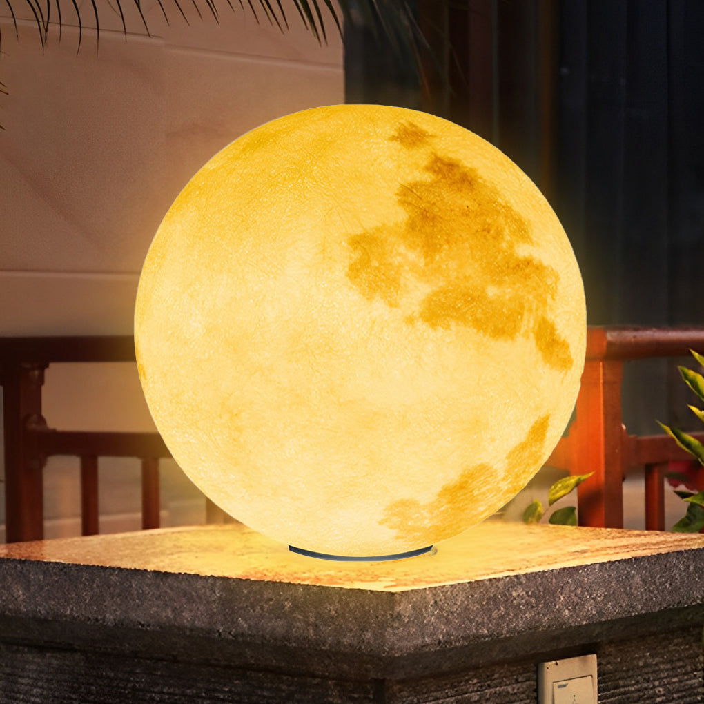 Moon-Shaped Exterior Pier-Mount Pillar Accent Post Light, Outdoor Wall Light, detail 3