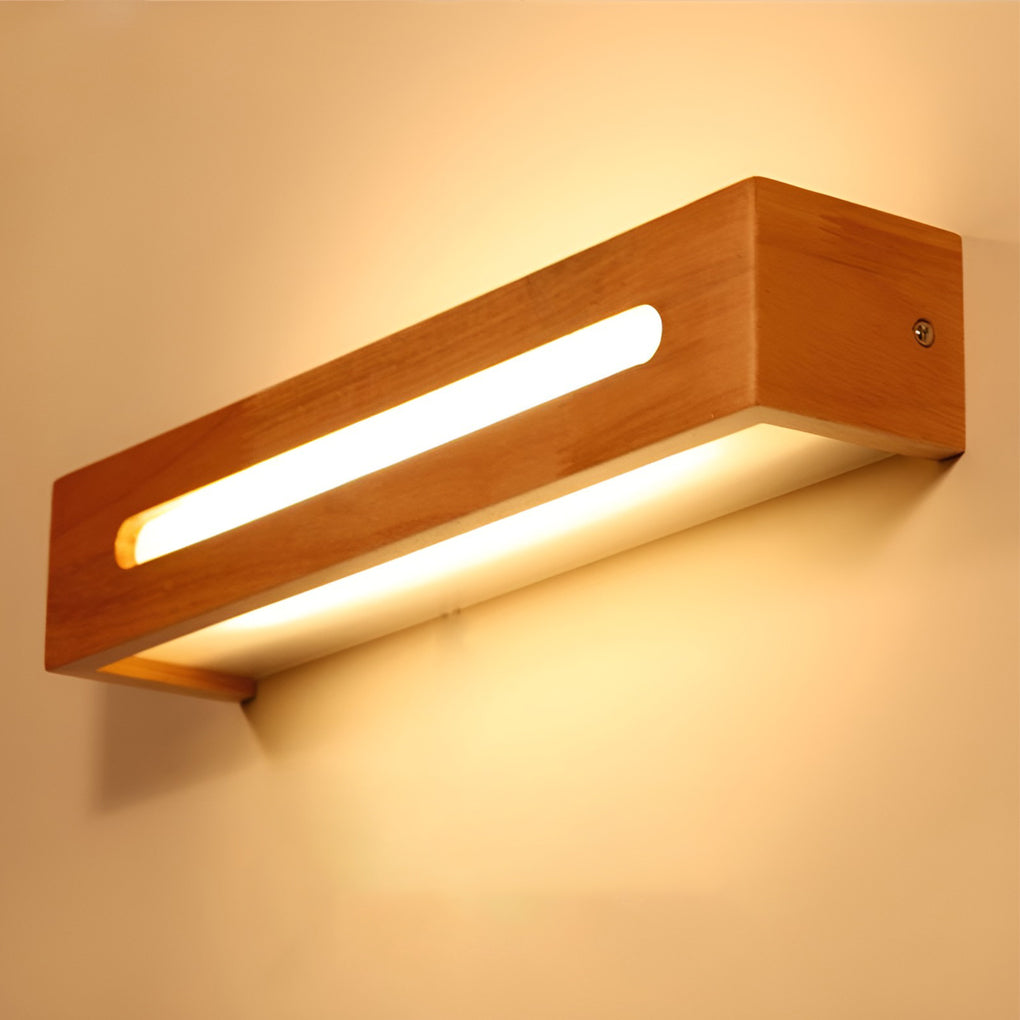 Box Wood Waterproof LED Nordic Wall Light Mirror Light Sconces, Bathroom Vanity Light, detail 7