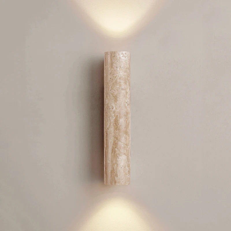 Natural Travertine Wall Light, Bedroom Wall Sconce, detail 2