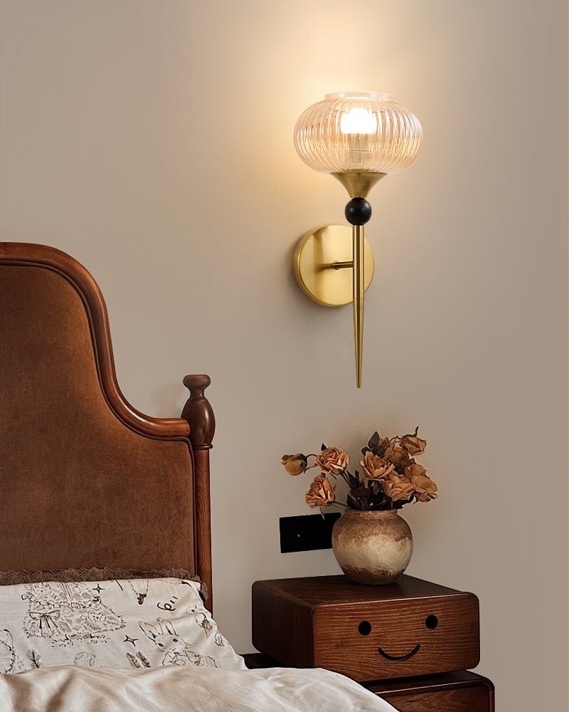 Isabelle Ribbed Wall Light, Hardwired Wall Sconce, detail 6