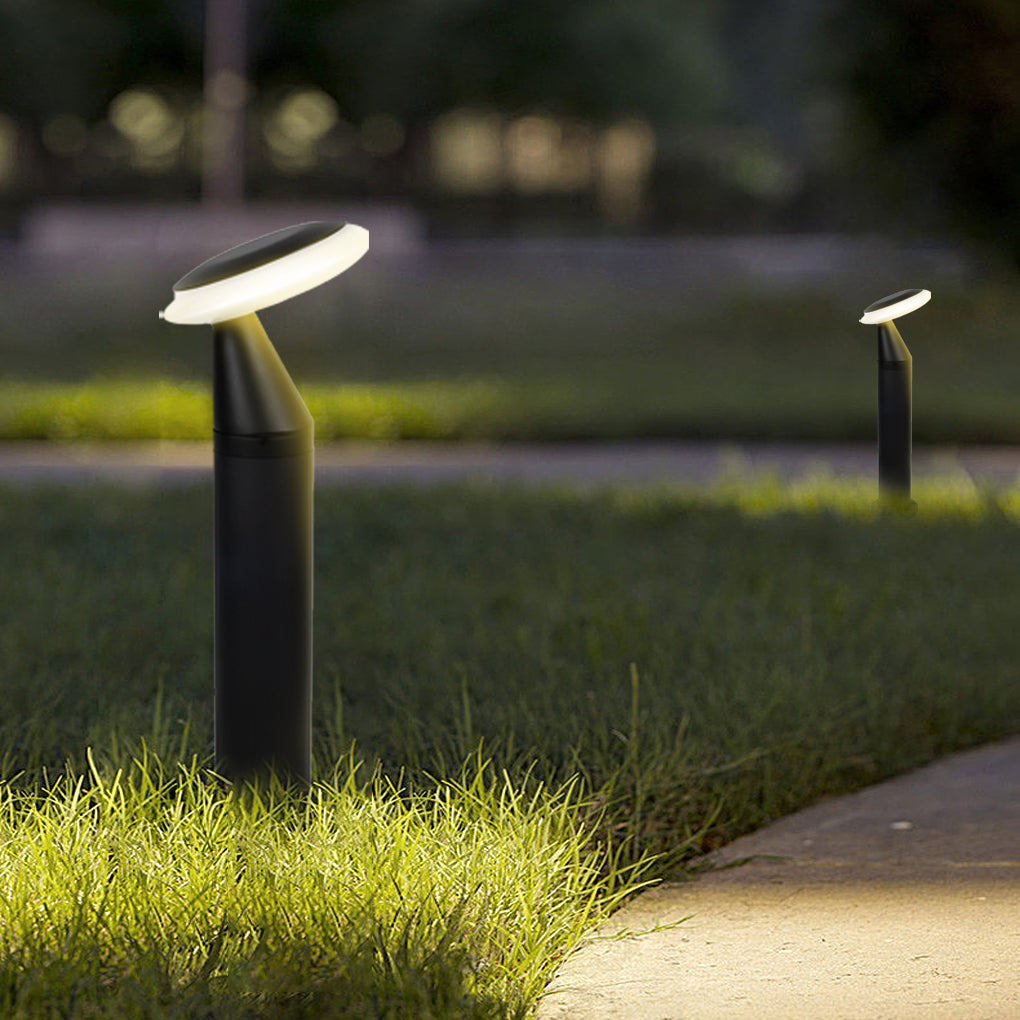 Waterproof Circular Mushroom LED Black Contemporary Pathway Lights Lawn Lamp, Bedside Table Lamp, detail 2