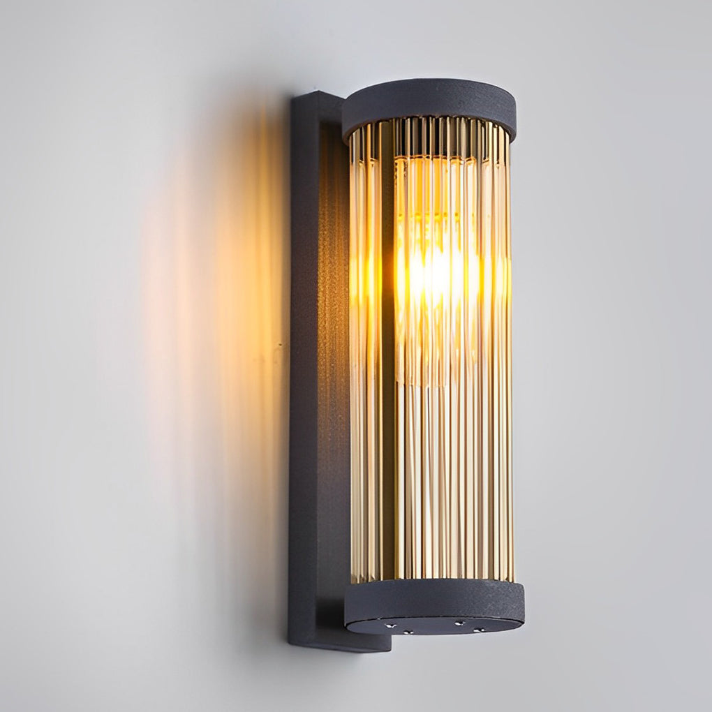 Creative Glass Waterproof LED Black Contemporary Solar Wall Light Exterior Lights, Hardwired Wall Sconce, detail 10
