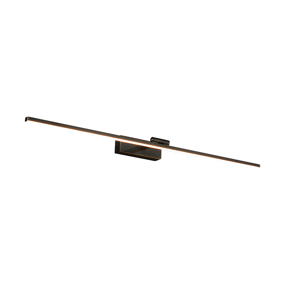 Contemporary Copper Adjustable LED Bathroom Vanity Fixture with Rotatable Rod and Linear Acrylic Shade, Bathroom Vanity Light, detail 8