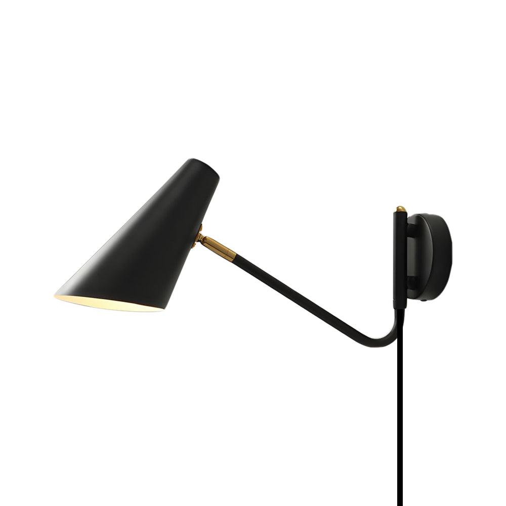 Contemporary Hoxton Suspended Wall Light with Conical Shade - 1-Light, Plug-In Wall Sconce, detail 12