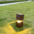 Creative Square Geometric Art Waterproof LED Contemporary Exterior Lawn Light, Outdoor Wall Light, Aluminum, 14.6"