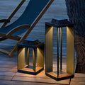 Portable Creative LED Waterproof Black Contemporary Solar Lawn Lamp Exterior Lights, Outdoor Wall Light, Stainless Steel, 13.8"