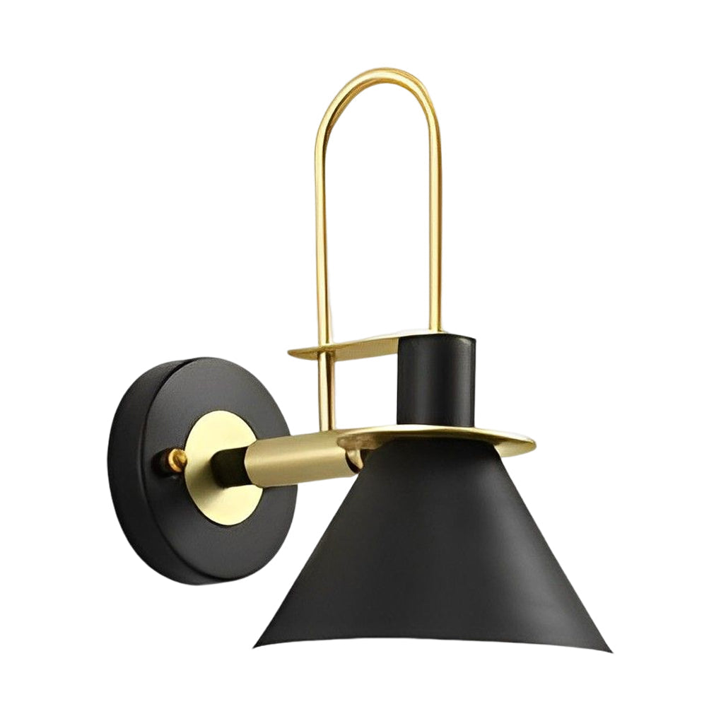Clean-Lined Horn Shape Iron Creative Contemporary Wall Light, Bedroom Wall Sconce, detail 11