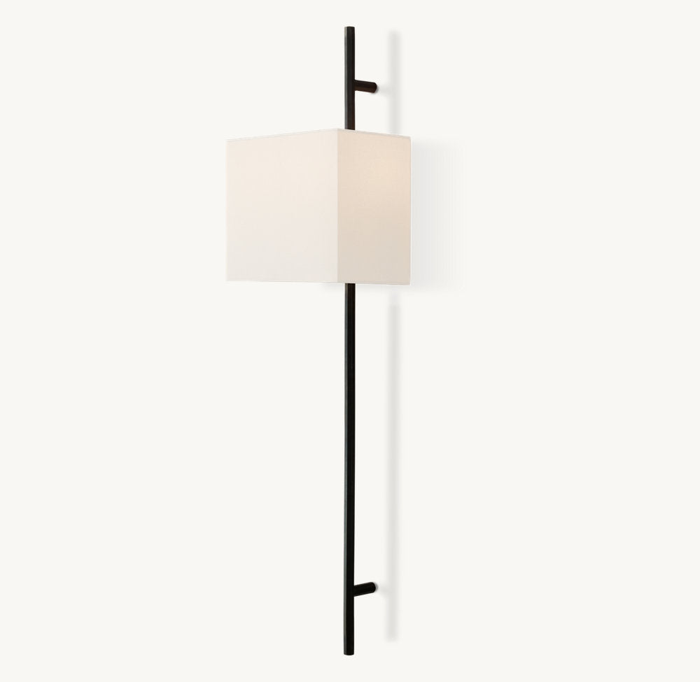 Vela Octagonal Bar Sconce - Box Shade, Bedroom Wall Sconce, detail 13