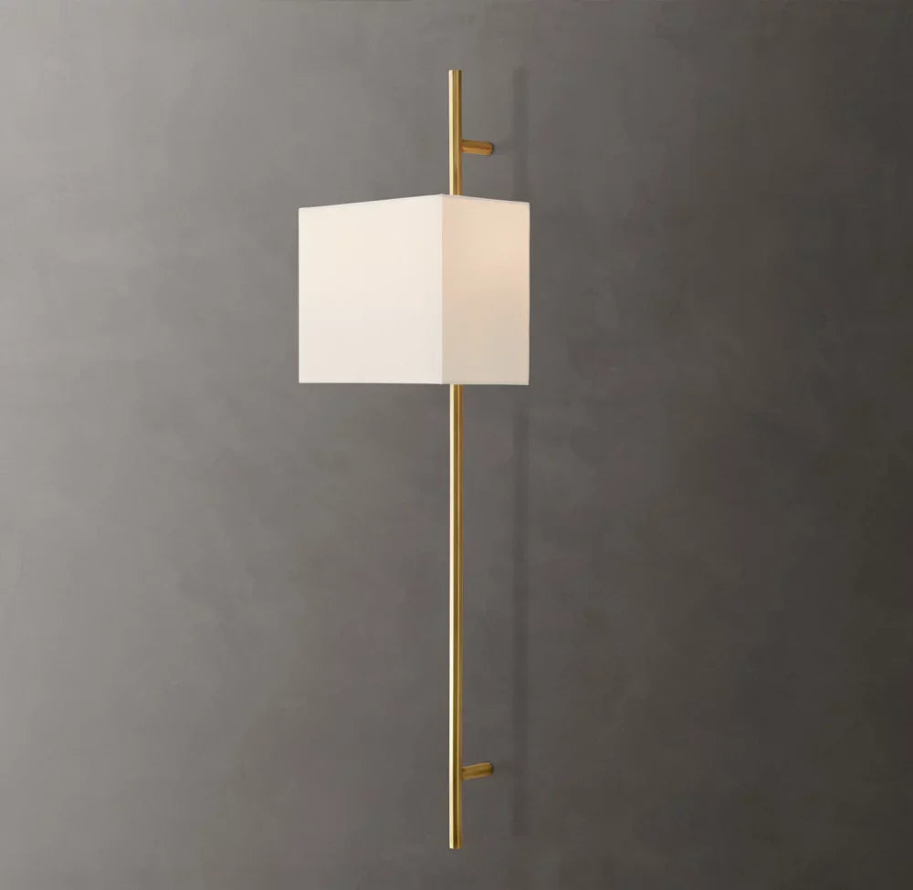Vela Octagonal Bar Sconce - Box Shade, Bedroom Wall Sconce, detail 4