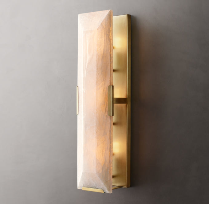 Harlow Calcite Linear Wall Light, Bedroom Wall Sconce, detail 17