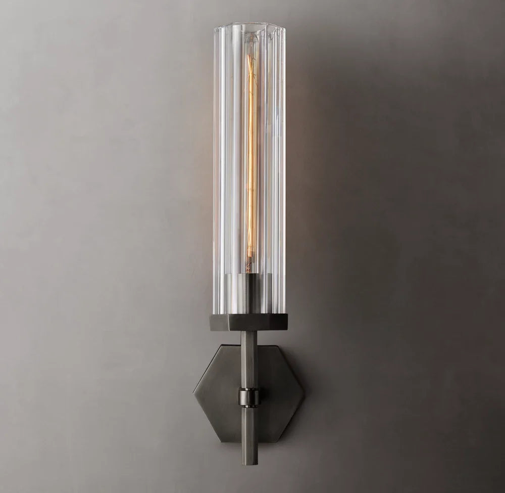 Lambeth Hexagonal Grand Wall Light, Bathroom Wall Sconce, detail 10