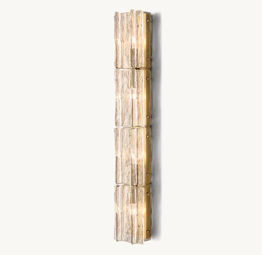 Lattice Clear Glass Grand Wall Light, Bedroom Wall Sconce, detail 7