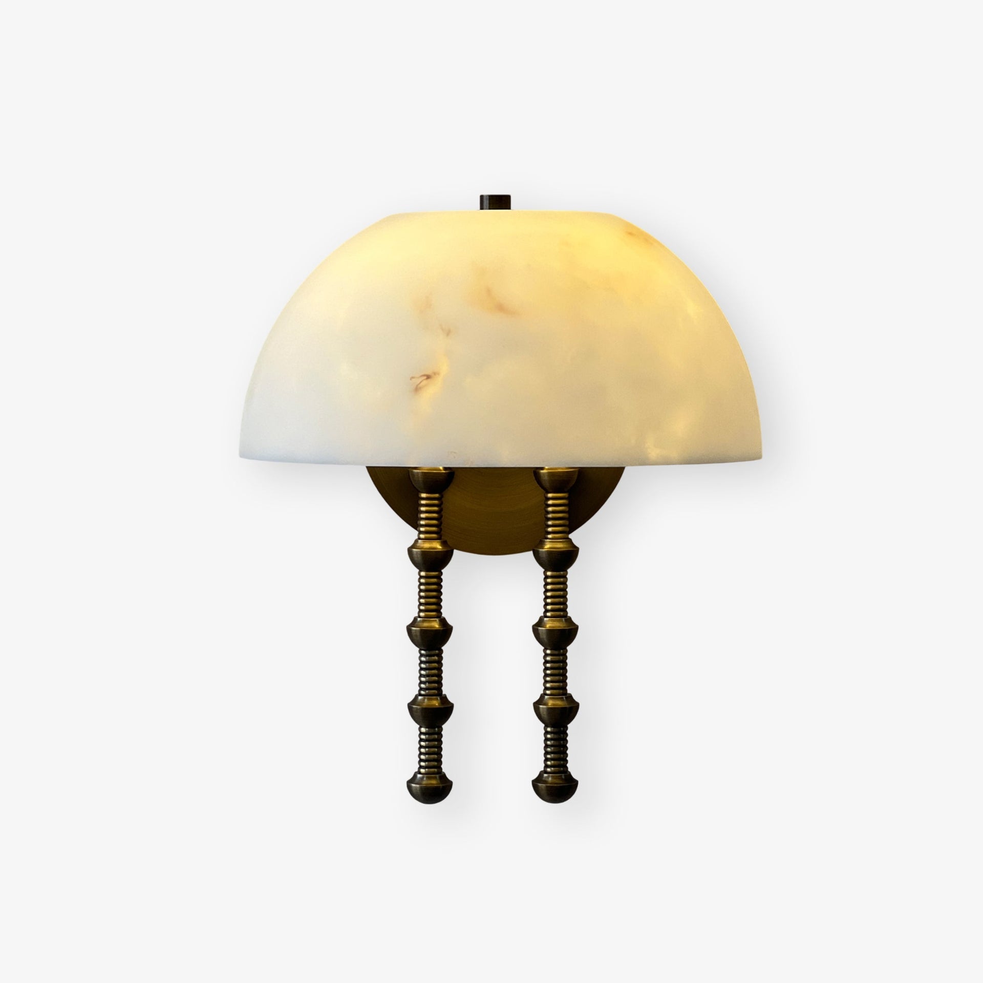 Bellini Alabaster Wall Light, Hardwired Wall Sconce, Metal, Dia 35cm x H 38.5cm
