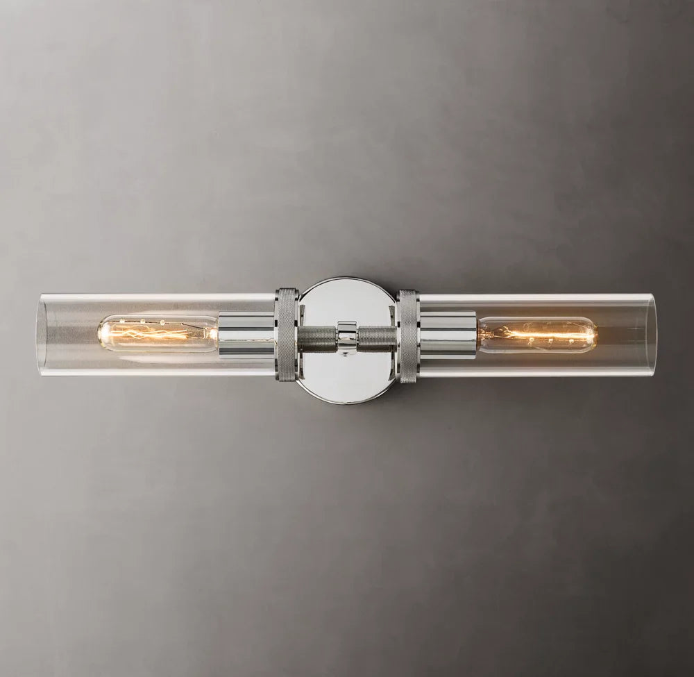 Lambeth Knurled Linear Wall Light, Bathroom Wall Sconce, detail 15