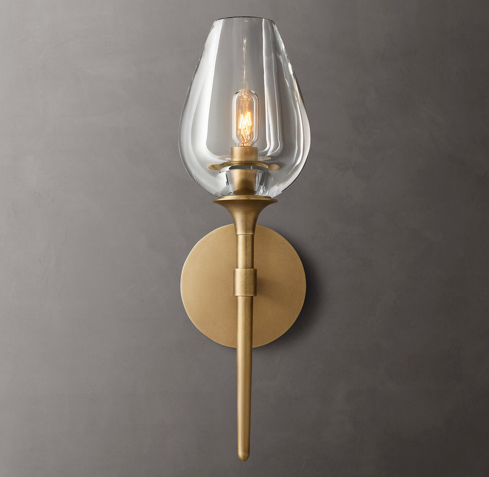 Tulip Single Wall Light, Bathroom Wall Sconce, detail 6