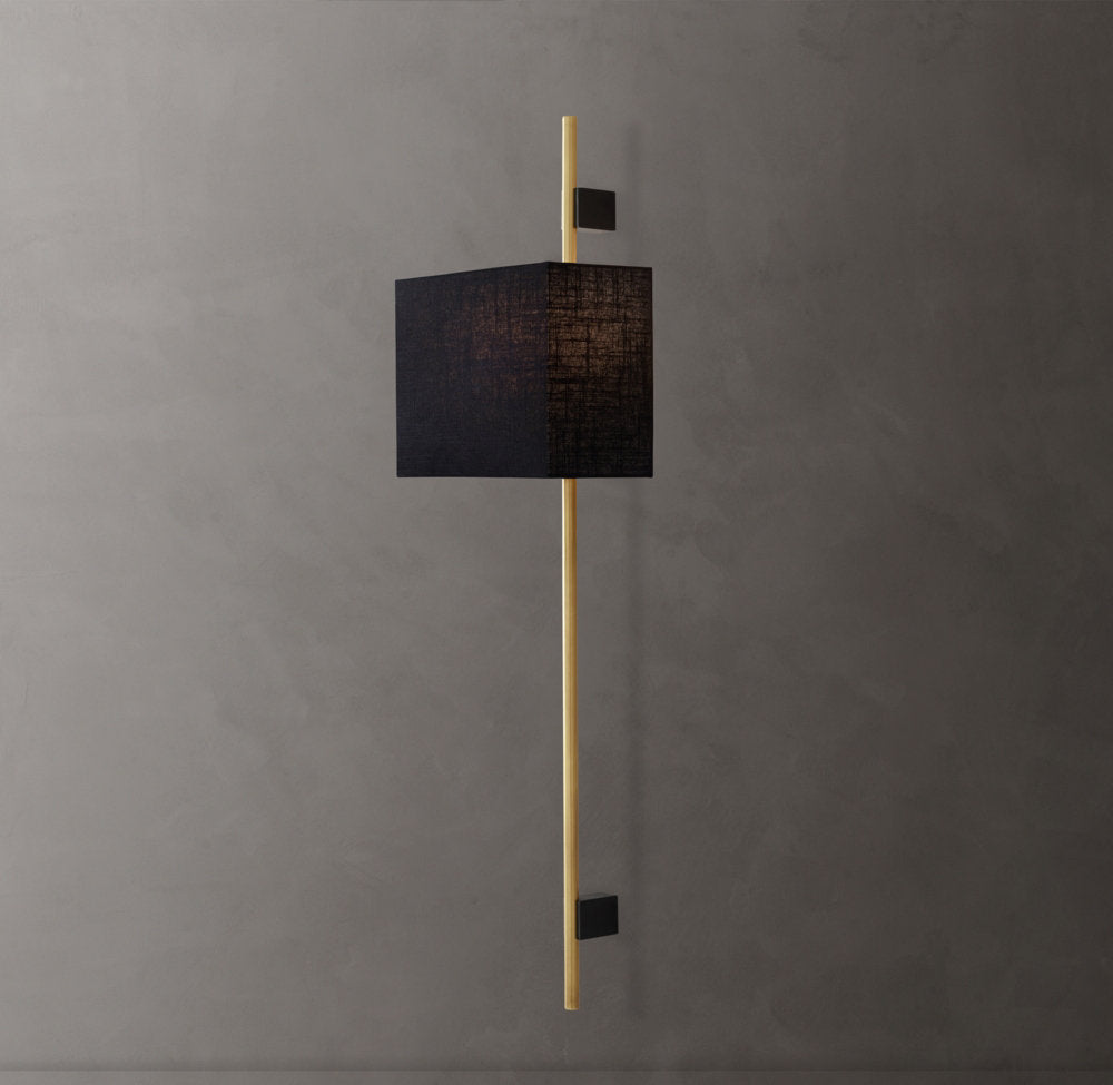 Vela Circular Bar Sconce - Box Shade, Bedroom Wall Sconce, detail 7