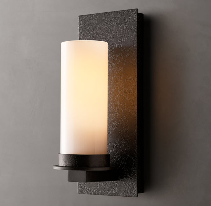 Ondra Milk Glass Wall Light, Bedroom Wall Sconce, detail 2