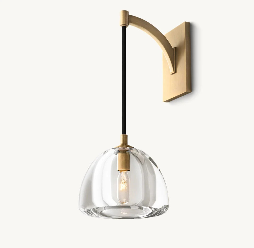 Hemisphere Wall Light, Bathroom Wall Sconce, detail 6
