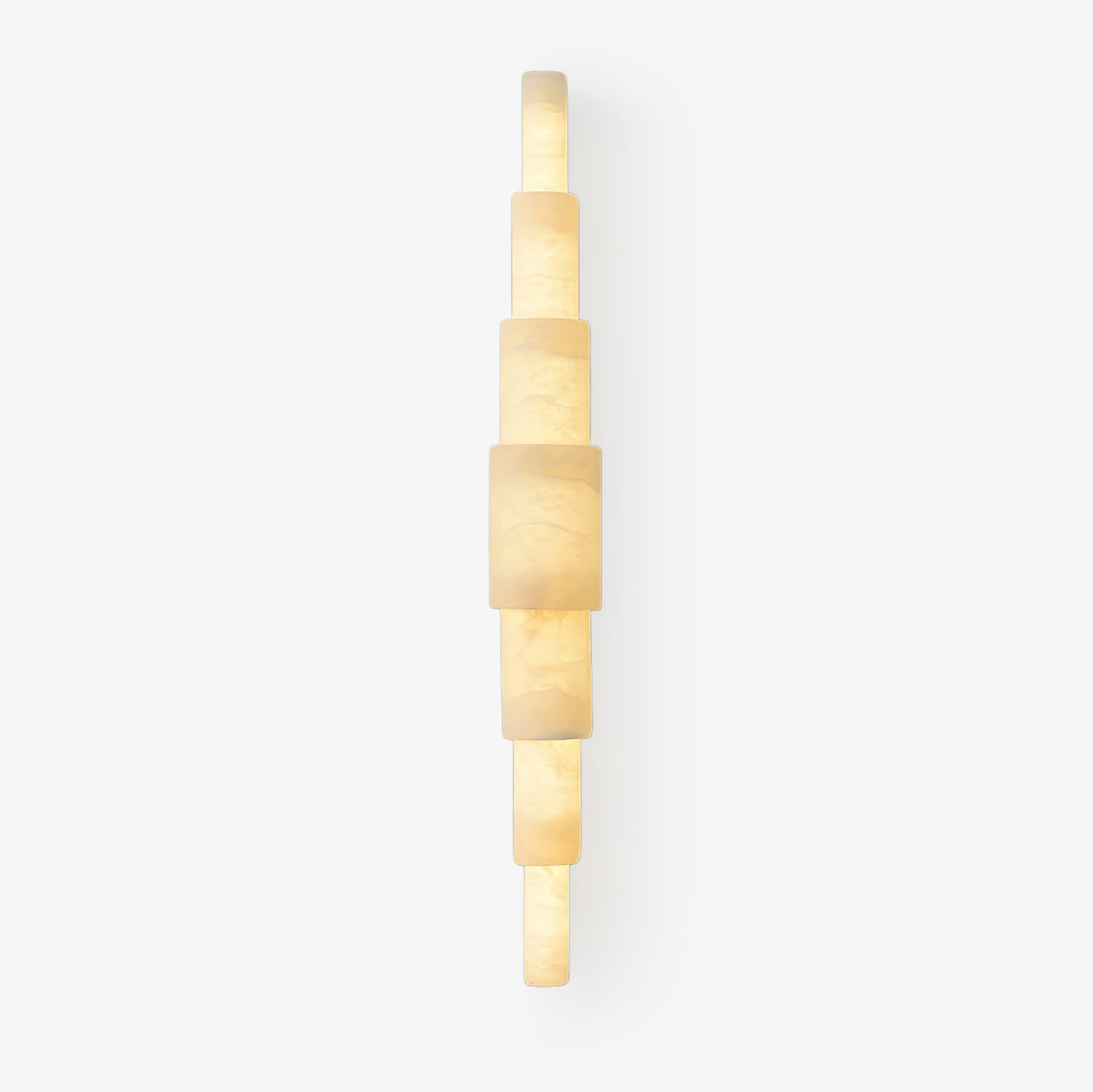 Alba Cascade Alabaster Wall Light, Hardwired Wall Sconce, L 9cm x W 9cm x H 39cm