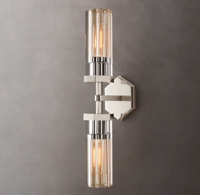Lambeth Hexagonal Linear Wall Light, Bathroom Wall Sconce, detail 17