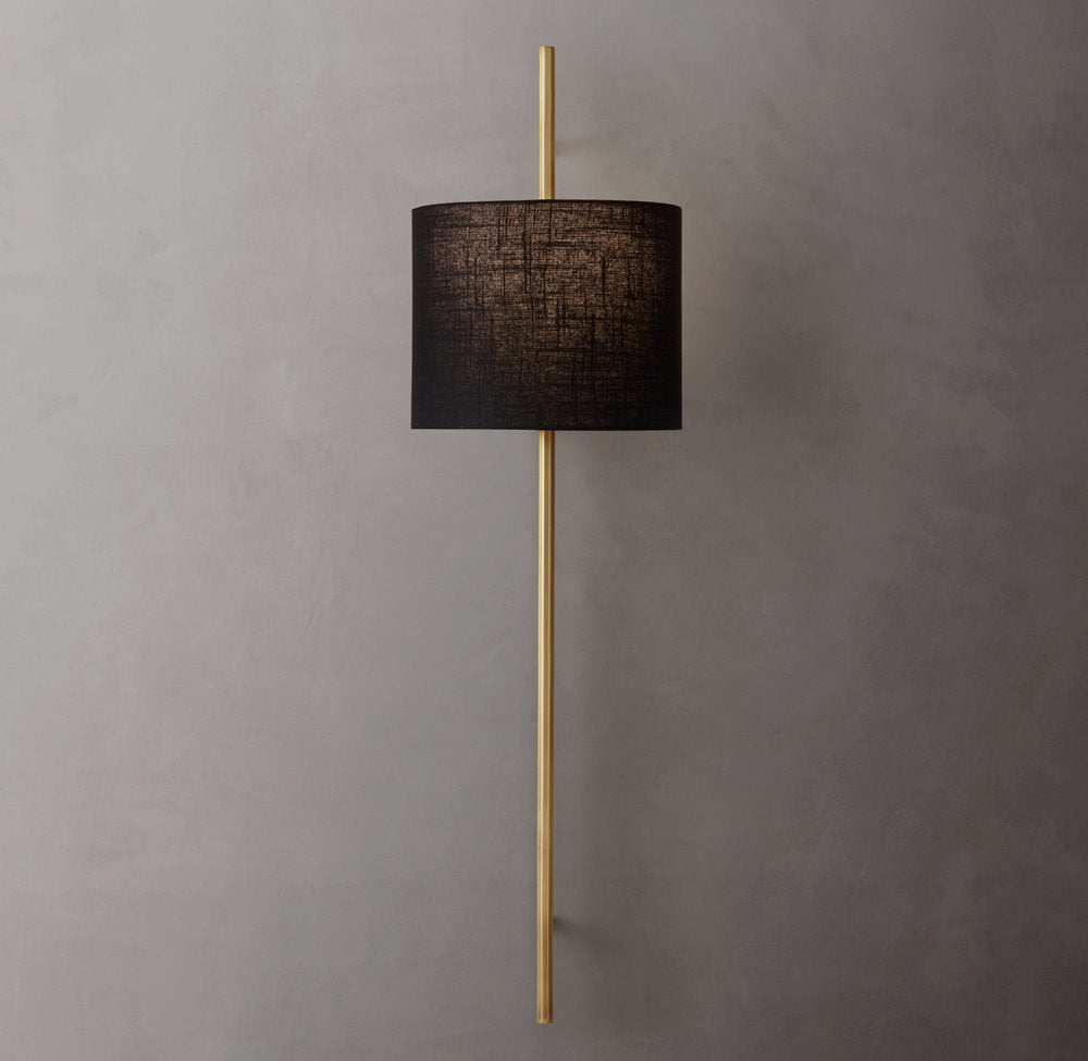 Vela Octagonal Bar Sconce - Circular Shade, Bedroom Wall Sconce, detail 6