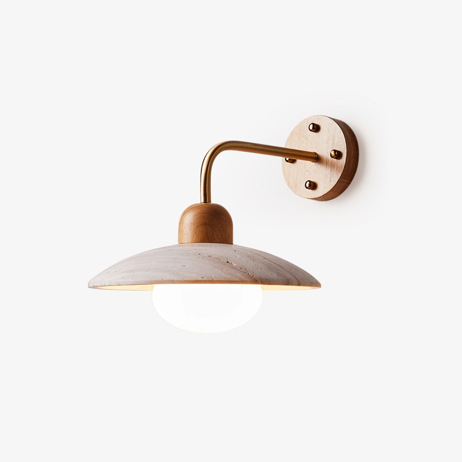 Dome Arm Wall Light, Hardwired Wall Sconce, Metal, Dia 25cm x H 20cm
