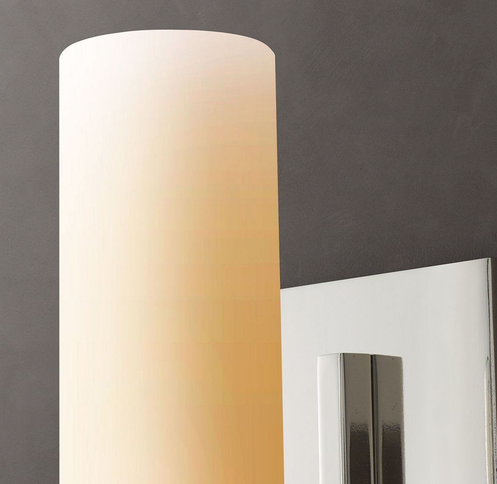 Ravelle Milk Glass Wall Light, Bathroom Wall Sconce, detail 10