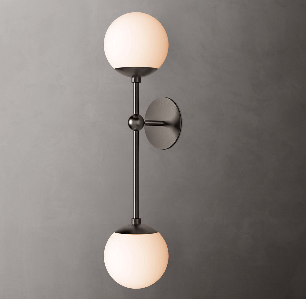 Cirque Double Wall Light, Bedroom Wall Sconce, detail 2
