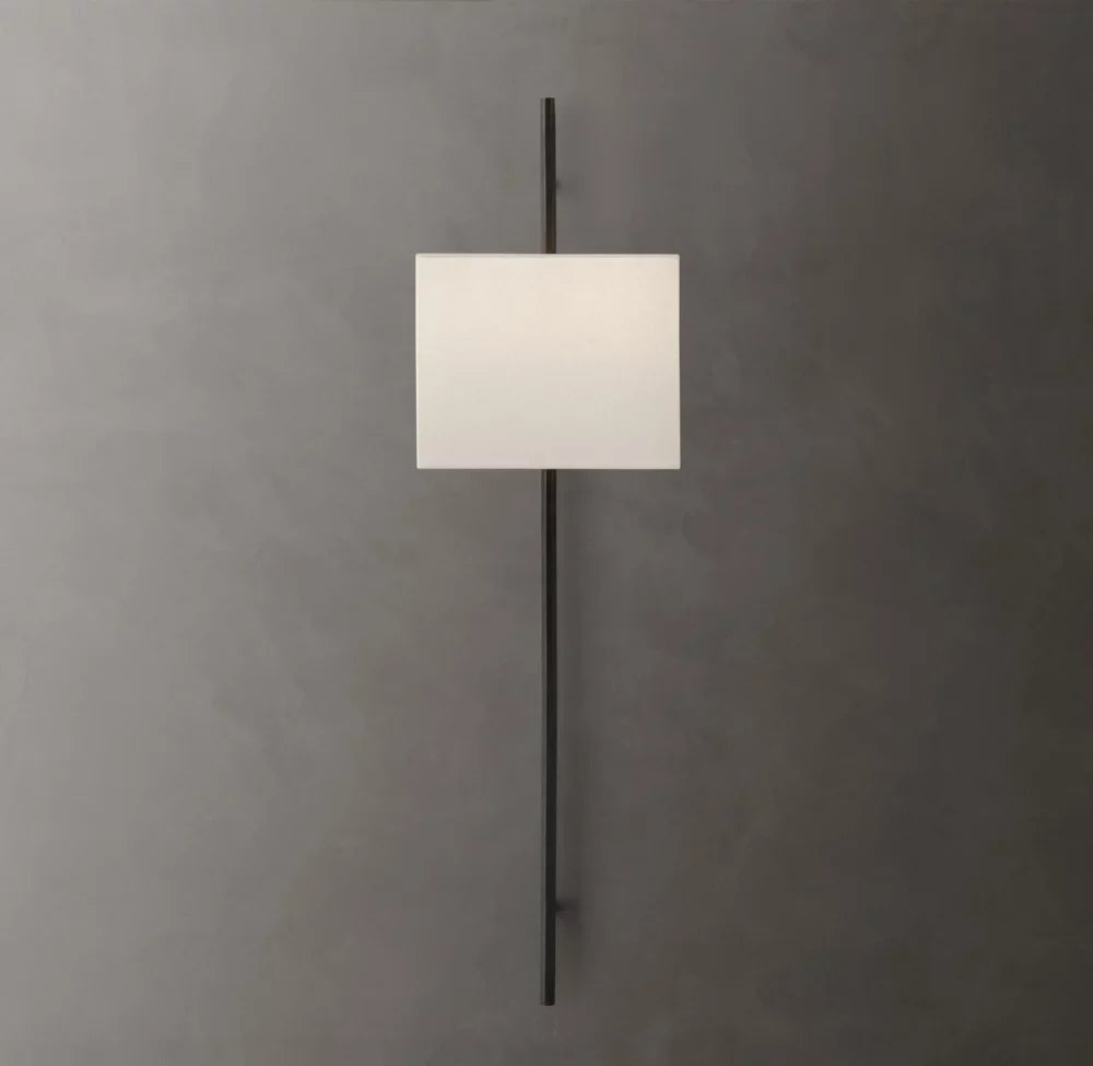 Vela Octagonal Bar Sconce - Box Shade, Bedroom Wall Sconce, detail 10