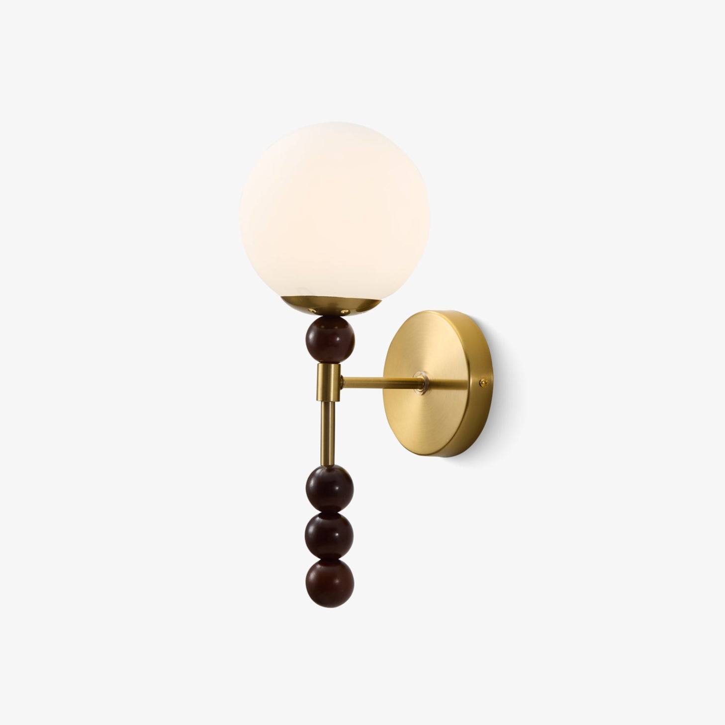 Colette Globe Wall Light, Hardwired Wall Sconce, Metal, L 19cm x W 15cm x H 42cm