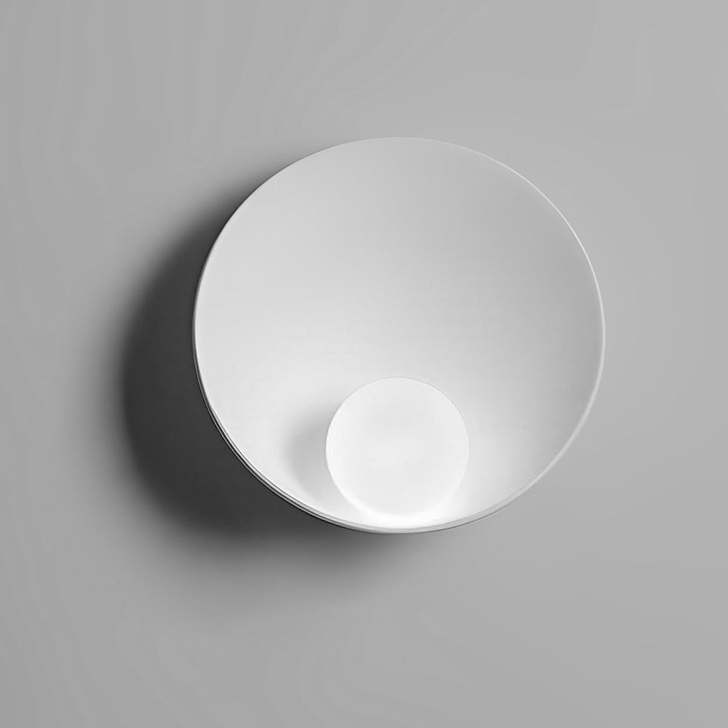 Circular Creative Resin Glass White Nordic Decorative Wall Fixtures Lighting, Bedroom Wall Sconce, detail 9
