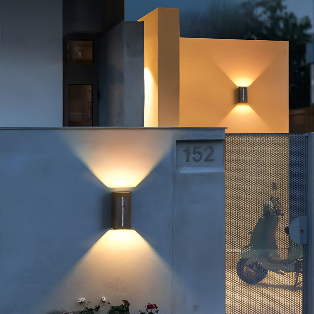 Box Waterproof Up and Down Lights LED Solar Contemporary Wall Light, Wall Sconce, detail 2