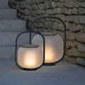 Waterproof Portable LED Solar Exterior Lantern, Outdoor Wall Light, Stainless Steel, 12.2" Dia x 15.4" H