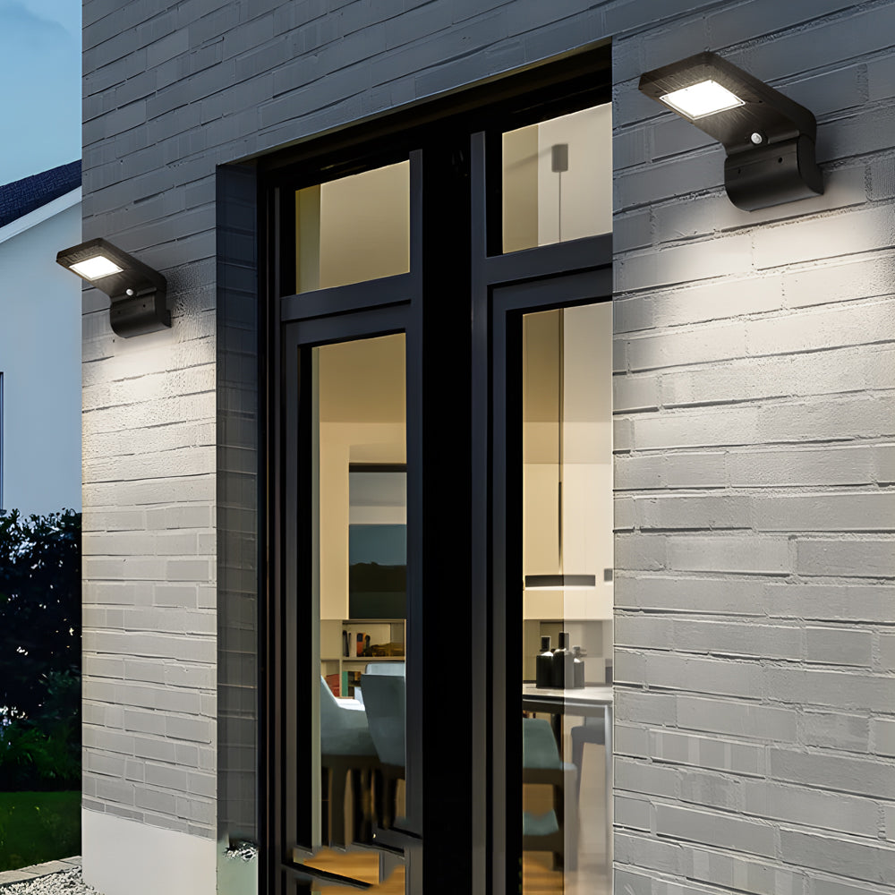 Exterior Black LED Solar Wall Fixtures, Outdoor Wall Light, detail 3