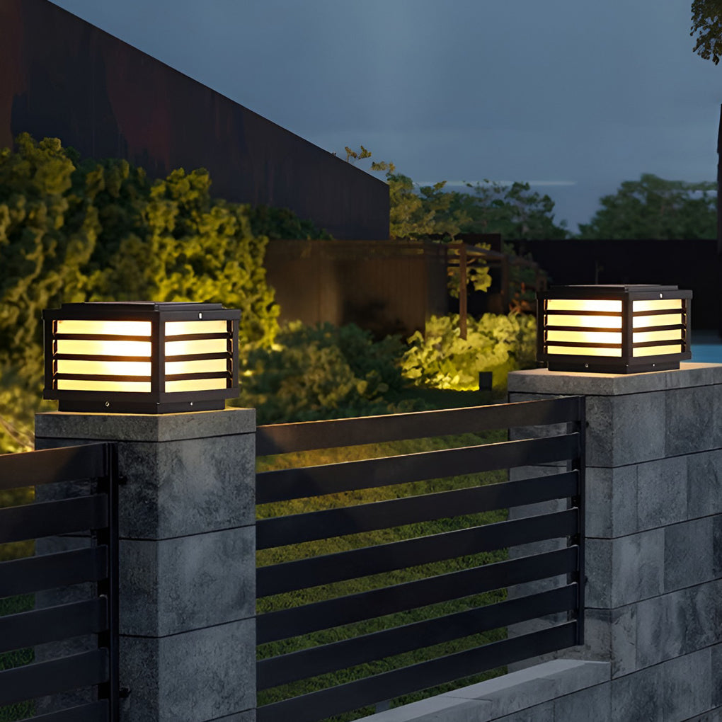 Contemporary Solar LED Fence Cap Post Lights for Pretty Fence Post Lighting, Outdoor Wall Light, detail 2