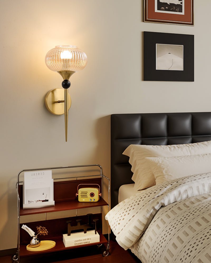 Isabelle Ribbed Wall Light, Hardwired Wall Sconce, detail 7
