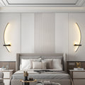 21'' Curved Strip 3 Step Dimming LED Wall Light, Hardwired Wall Sconce, Iron, 21.7"