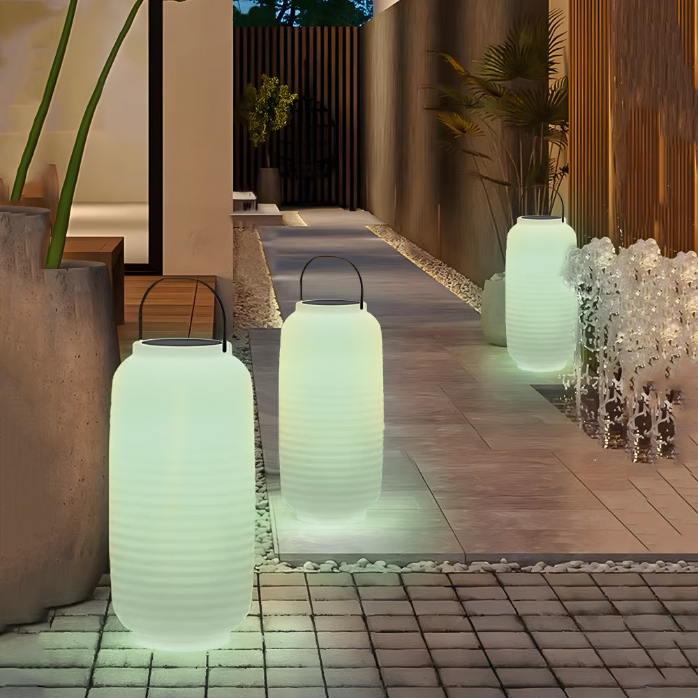 Portable LED RGB Exterior Sound Lantern, USB/Solar, Outdoor Wall Light, detail 3