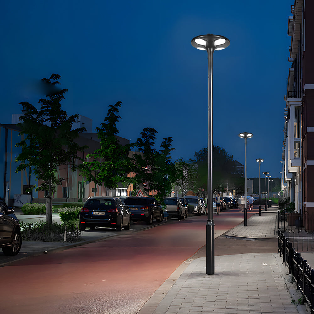 Exterior Black LED Solar Lamp Post Street Light, Outdoor Wall Light, detail 3