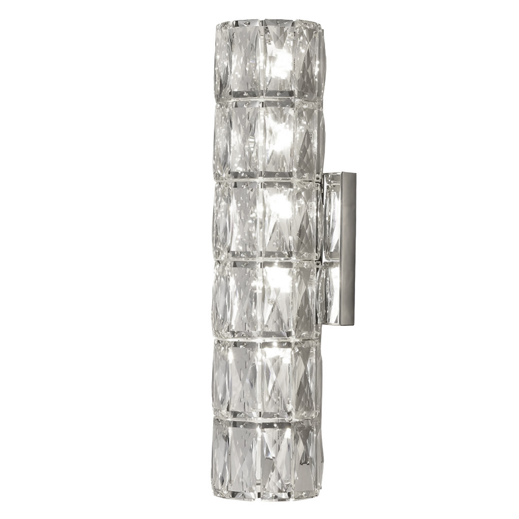 Cylindrical Crystal Three Step Dimming Light LED Contemporary Wall Fixtures Lighting, Bedroom Wall Sconce, detail 7