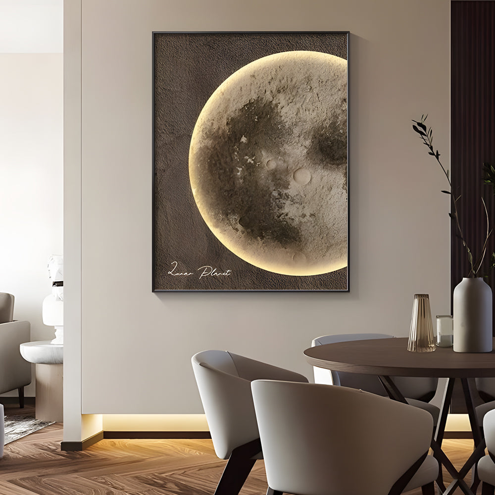 Crystal Moon Electric Meter Box Decorative Painting, Wall Sconce, detail 6