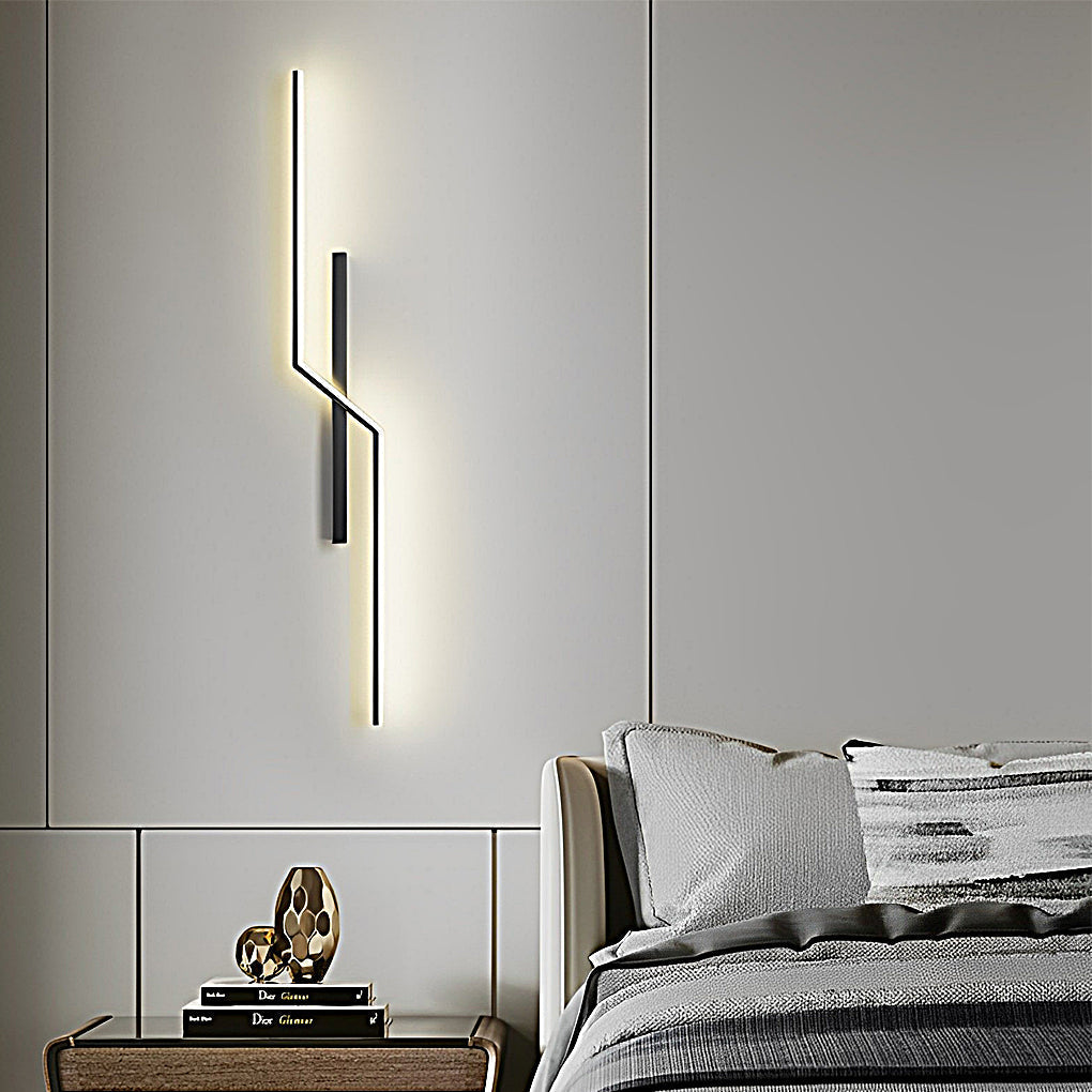 Lines Creative LED Contemporary Clean-Lined Wall Light Decorative Wall Fixtures Lighting, Bedroom Wall Sconce, detail 5