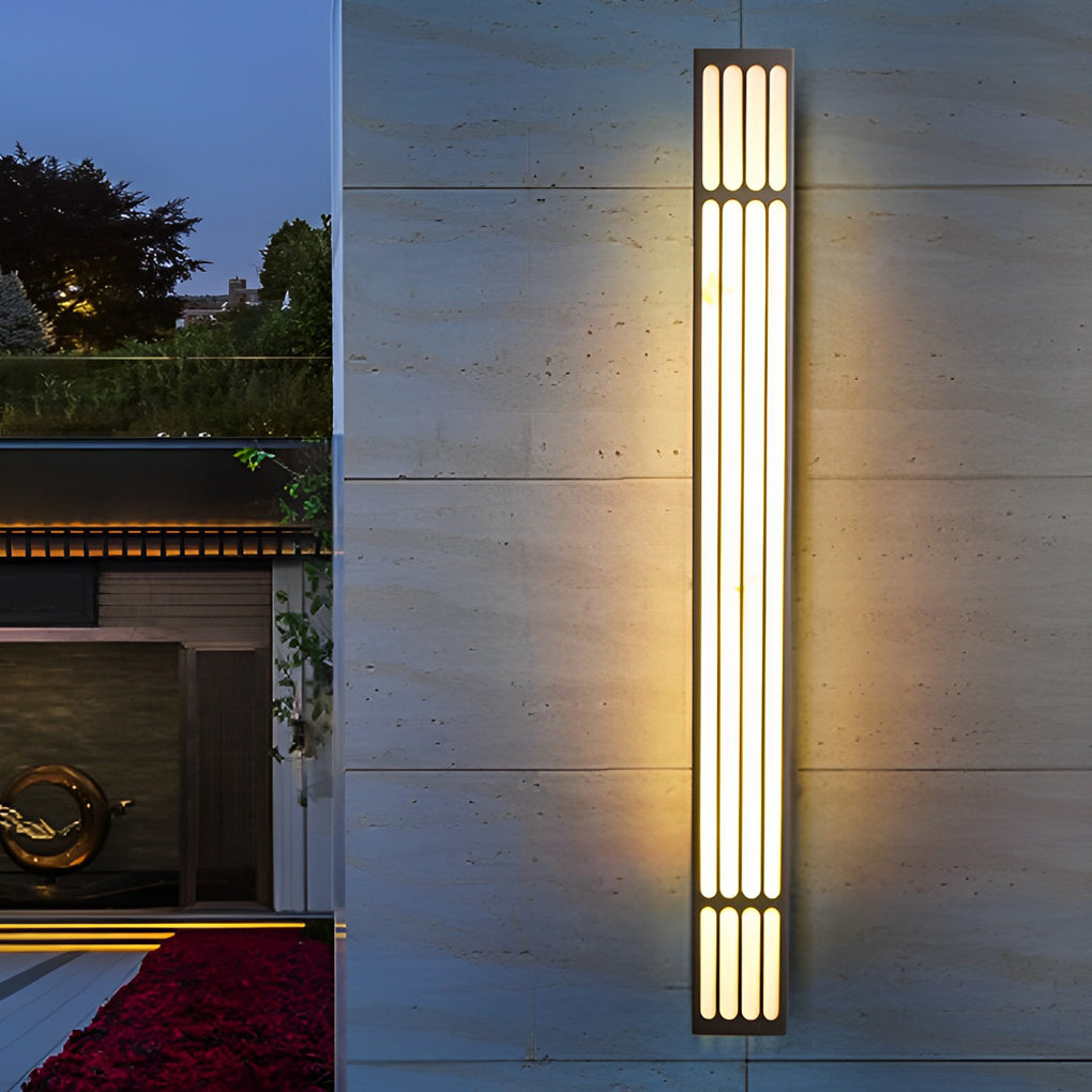 Long Strip Box Waterproof LED Black Contemporary Exterior Wall Light, Outdoor Wall Light, detail 3