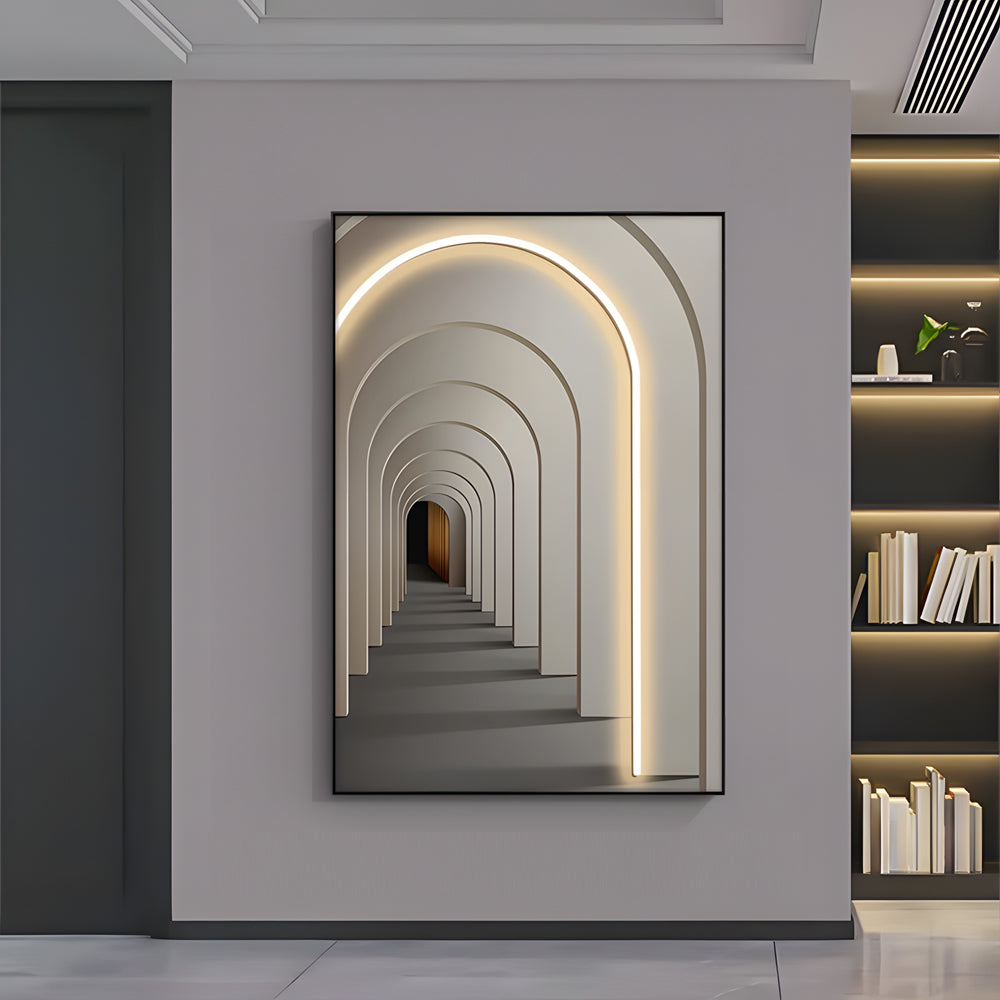 Decorative LED Light Canvas Suspended Painting with Remote, Bedroom Wall Sconce, detail 2